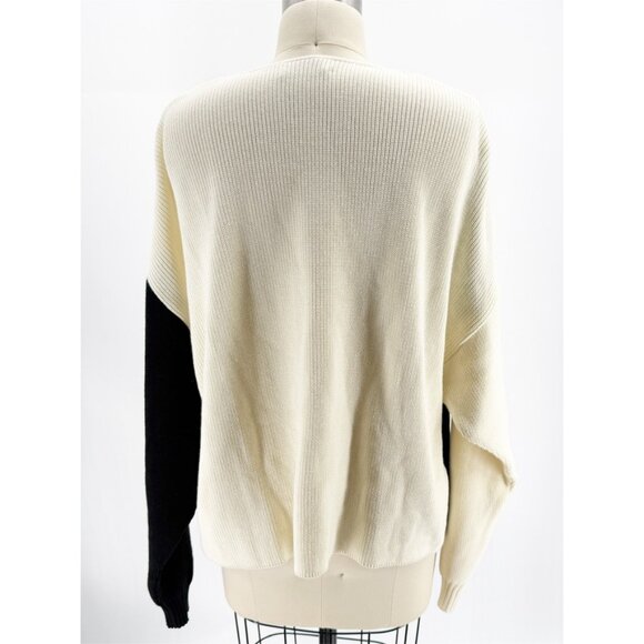 Color Block V-Neck Knit Cardigan Sweater by diarte . M - Picture 6 of 11